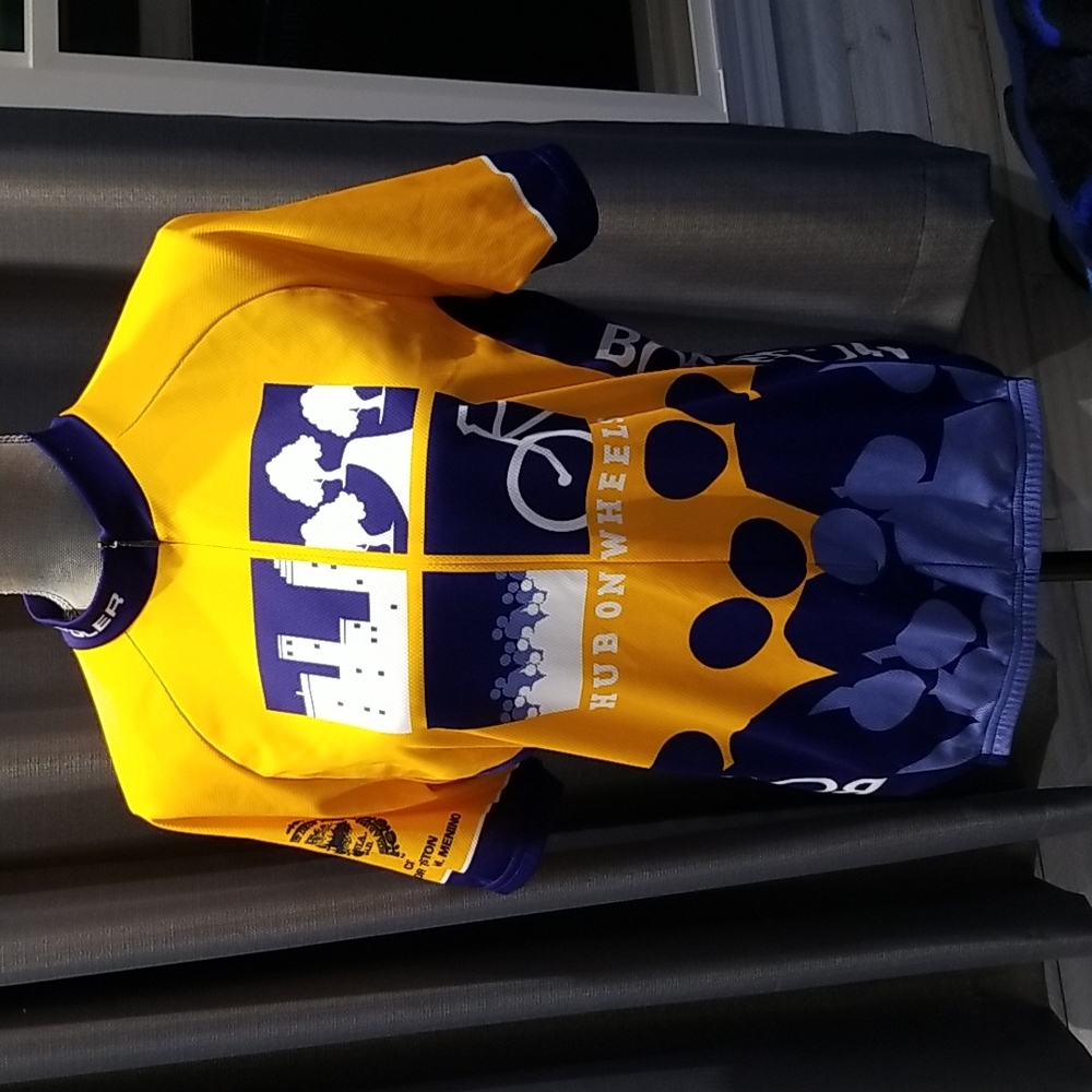 Voler Club Raglan women's Bike Jersey Boston Hub on Wheels sz. L excellent cond.